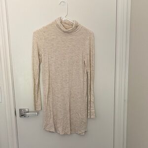 Abercrombie and fitch Elegant Cream Turtleneck Dress